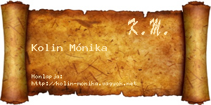 Kolin Mónika névjegykártya